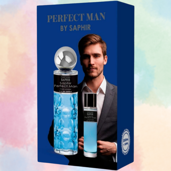 Saphir Perfect Man - Perfume para Hombre en Estuche Regalo 200 ml + 30 ml - Fragancia Masculina Versátil y Sofisticada