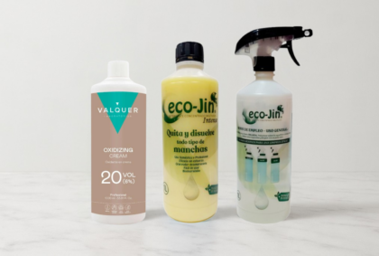 Pack productos para el hogar Eco-Jin 1L + Oxidante Valquer 20V 1L – Limpieza Concentrada con Difusor, Desinfecta y Elimina Olores.