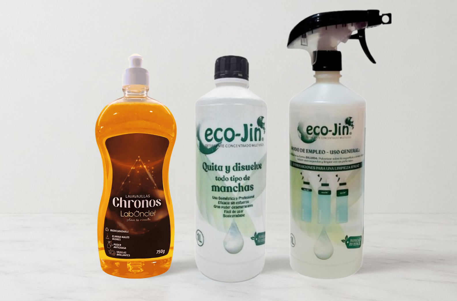 Pack productos para el hogar ECO-JIN SPA y CHRONOS CANELA – Limpieza Suave y Potente con Laboncler.