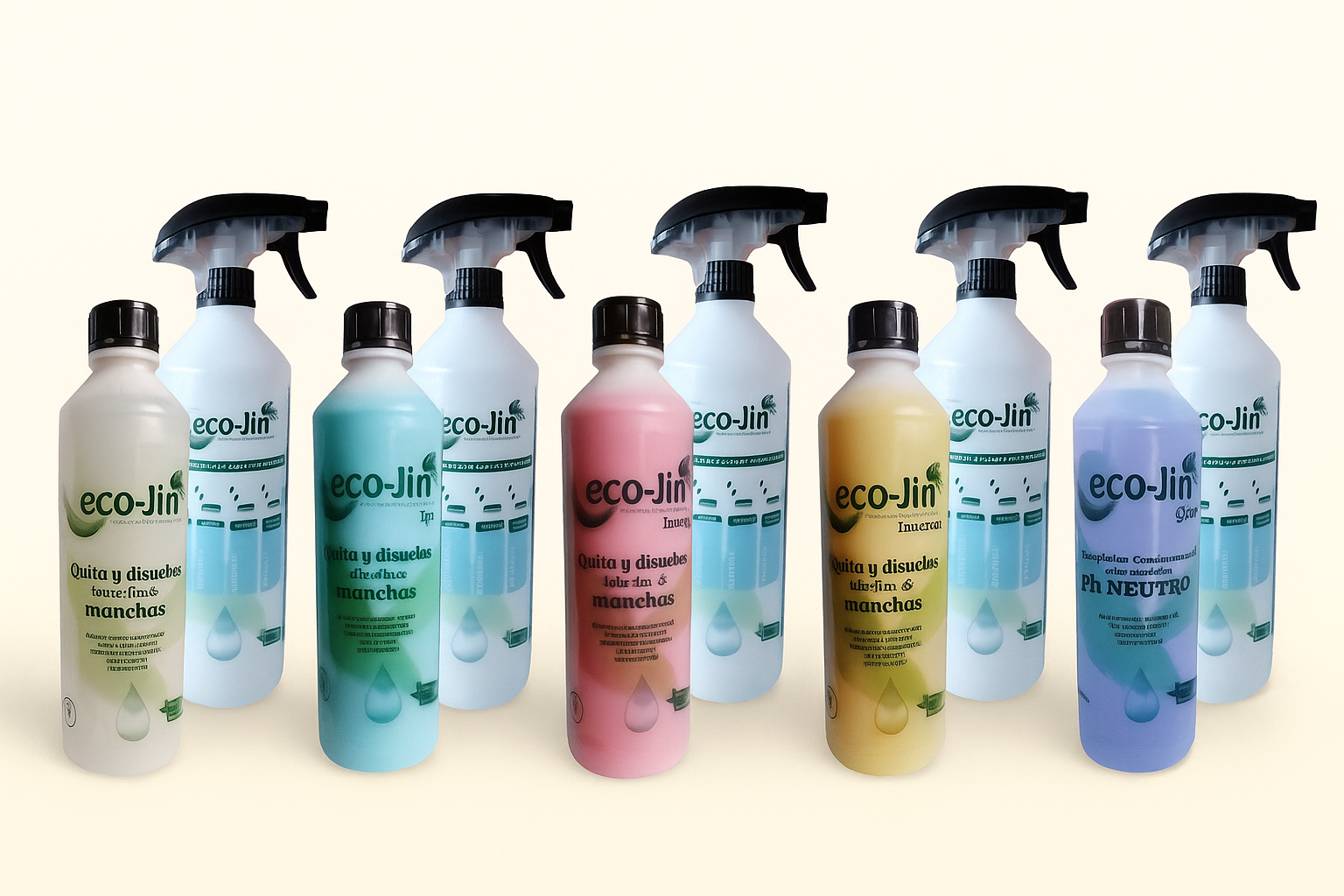 Eco-Jin limpieza: el producto ecológico que sustituye a todos tus limpiadores.